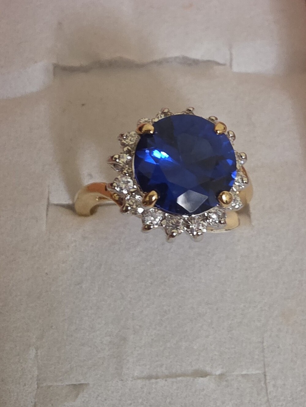 14k Gold Electroplated Cubic Zirconia Size 6